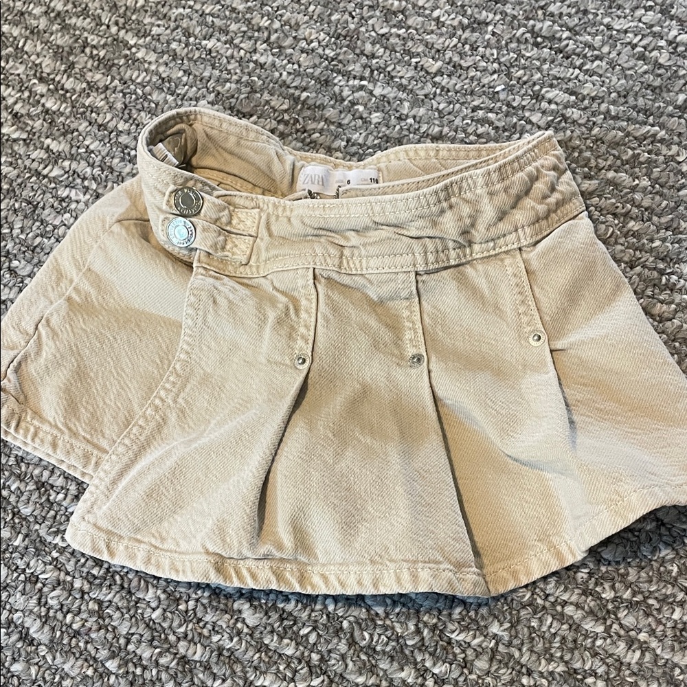 Zara Tan Denim Skort